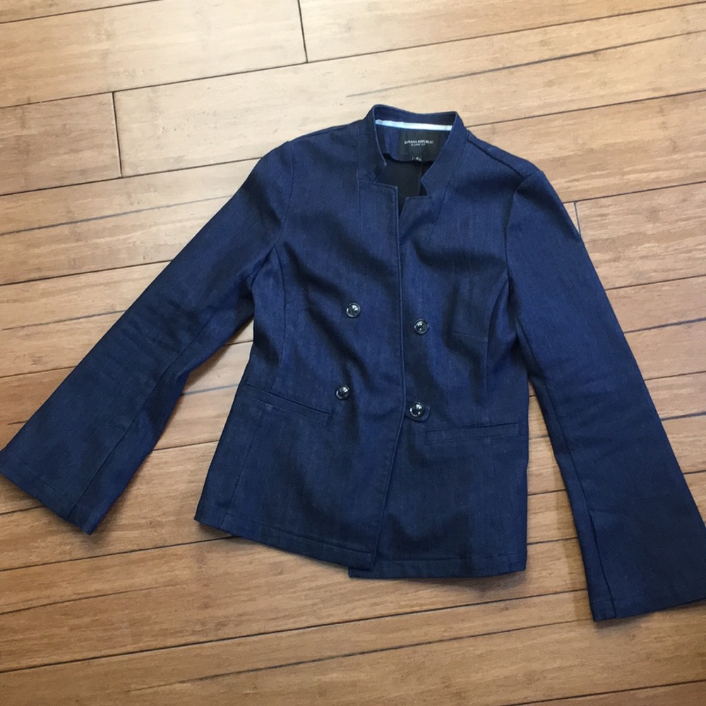 Dark Blue Denim/ Banana Republic jacket. Size 2